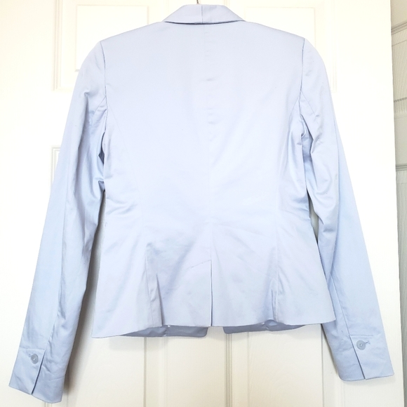 RW&CO light ice blue classic cotton blazer jacket size 2 fits XS pastel - Picture 9 of 16